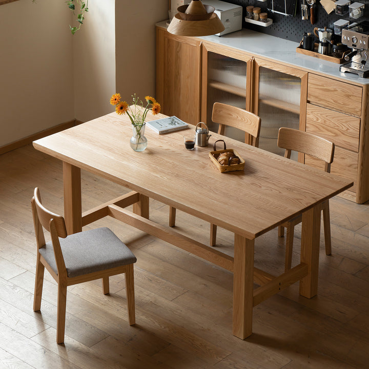 Scandinavian oak wood dining table haven detail 9.