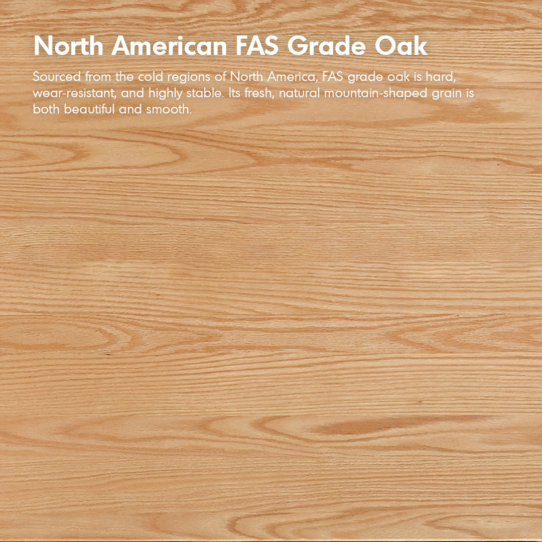 Scandinavian oak wood dining table haven color swatches.