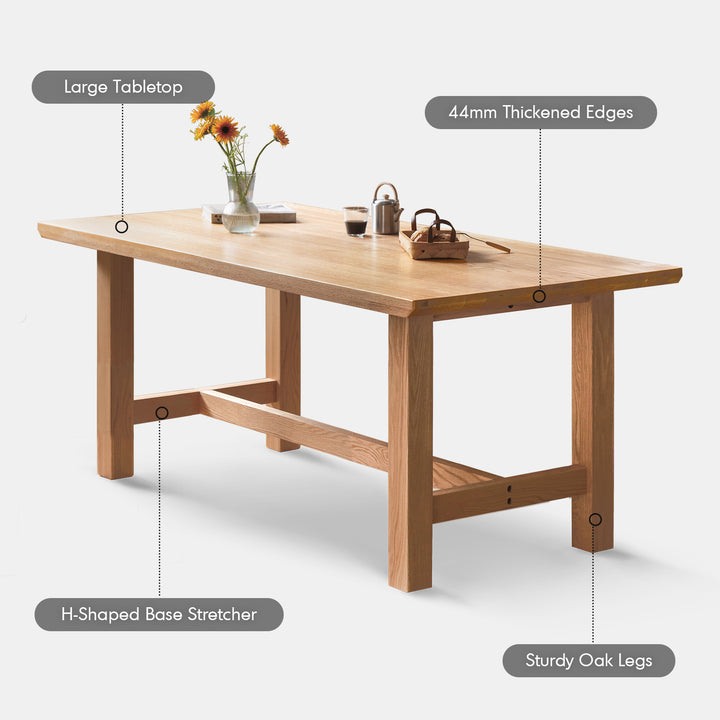 Scandinavian oak wood dining table haven in real life style.