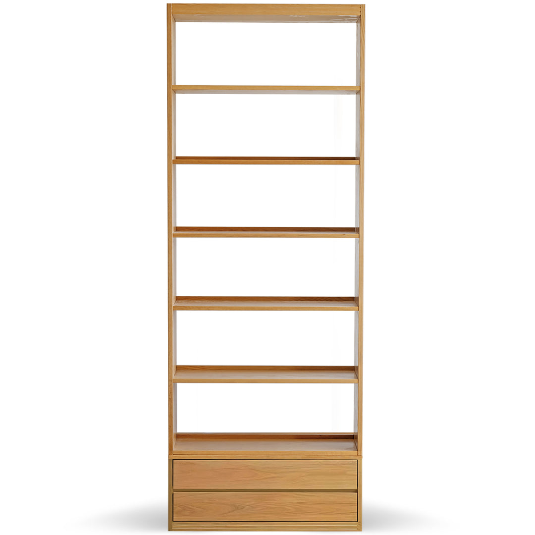 Scandinavian oak wood display shelf bookshelf shelfix detail 7.