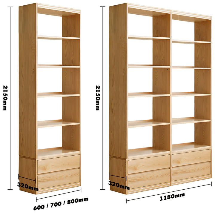 Scandinavian oak wood display shelf bookshelf shelfix size charts.