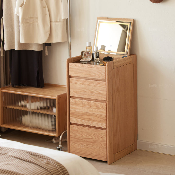 Scandinavian Oak Wood Dressing Table CLASSIC GLAM