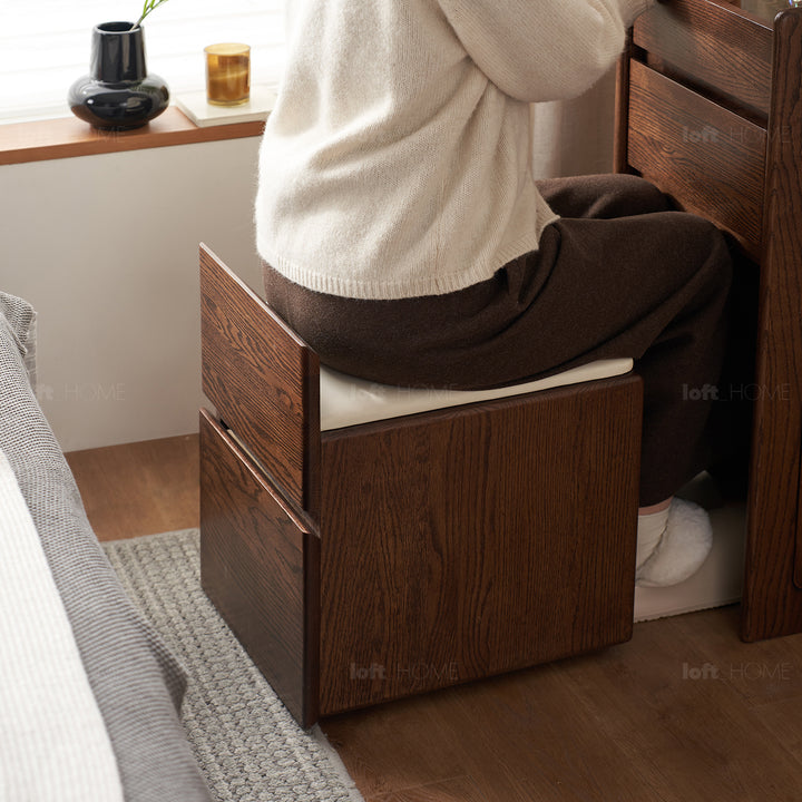 Scandinavian Oak Wood Dressing Table CLASSIC GLAM