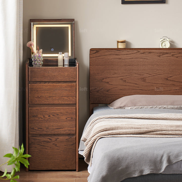 Scandinavian Oak Wood Dressing Table CLASSIC GLAM