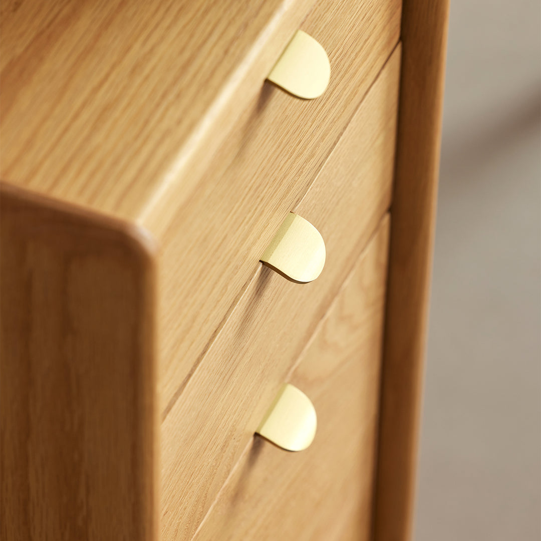 Scandinavian oak wood dressing table with chest of drawers pure detail 8.