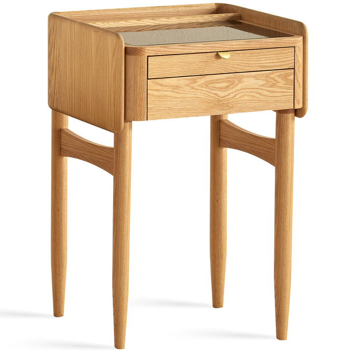 Scandinavian oak wood dressing table with chest of drawers pure detail 12.