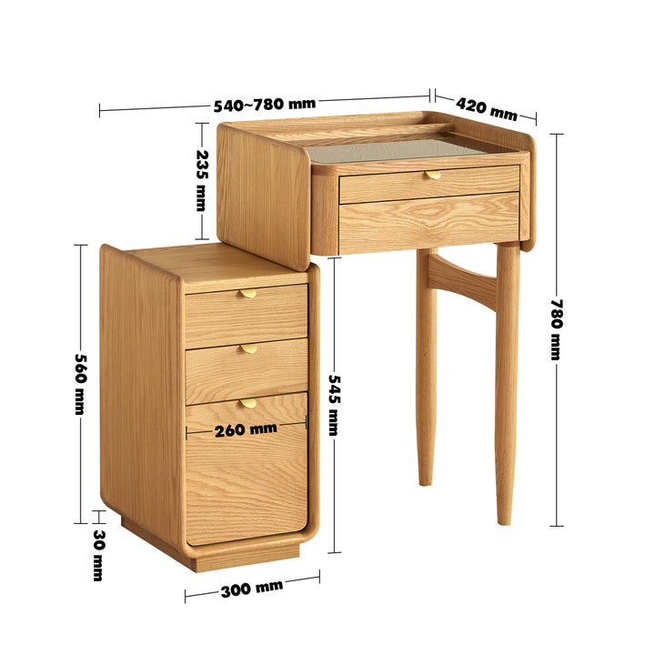 Scandinavian oak wood dressing table with chest of drawers pure size charts.