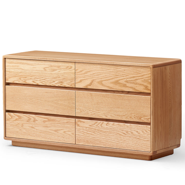 Scandinavian oak wood extendable dressing table with chest of drawers blend detail 7.