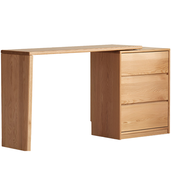 Scandinavian Oak Wood Extendable Dressing Table With Chest Of Drawers VISTA