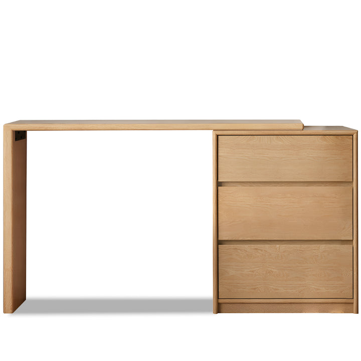 Scandinavian Oak Wood Extendable Dressing Table With Chest Of Drawers VISTA