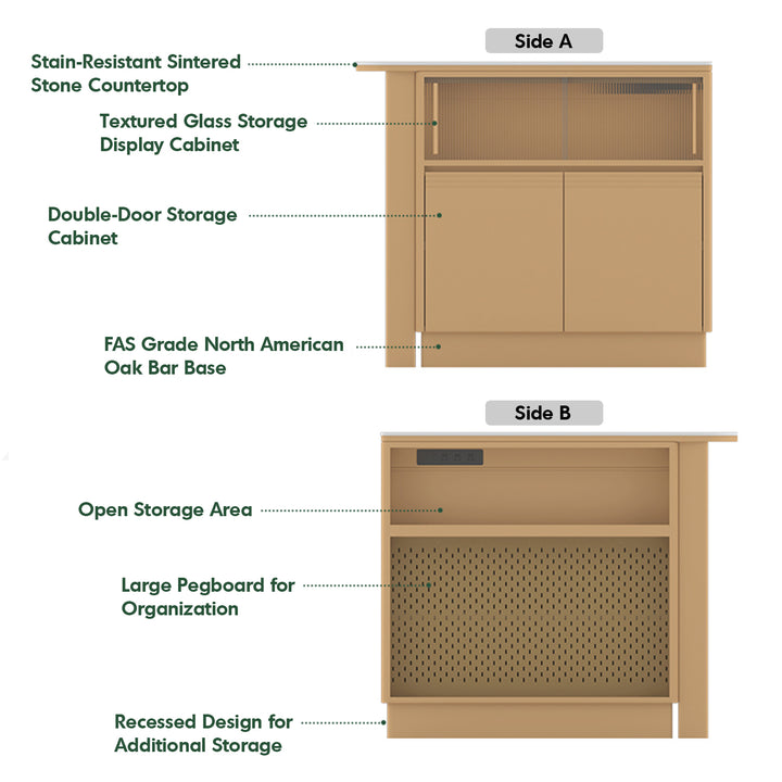 Scandinavian oak wood extendable storage bar table expandi environmental situation.