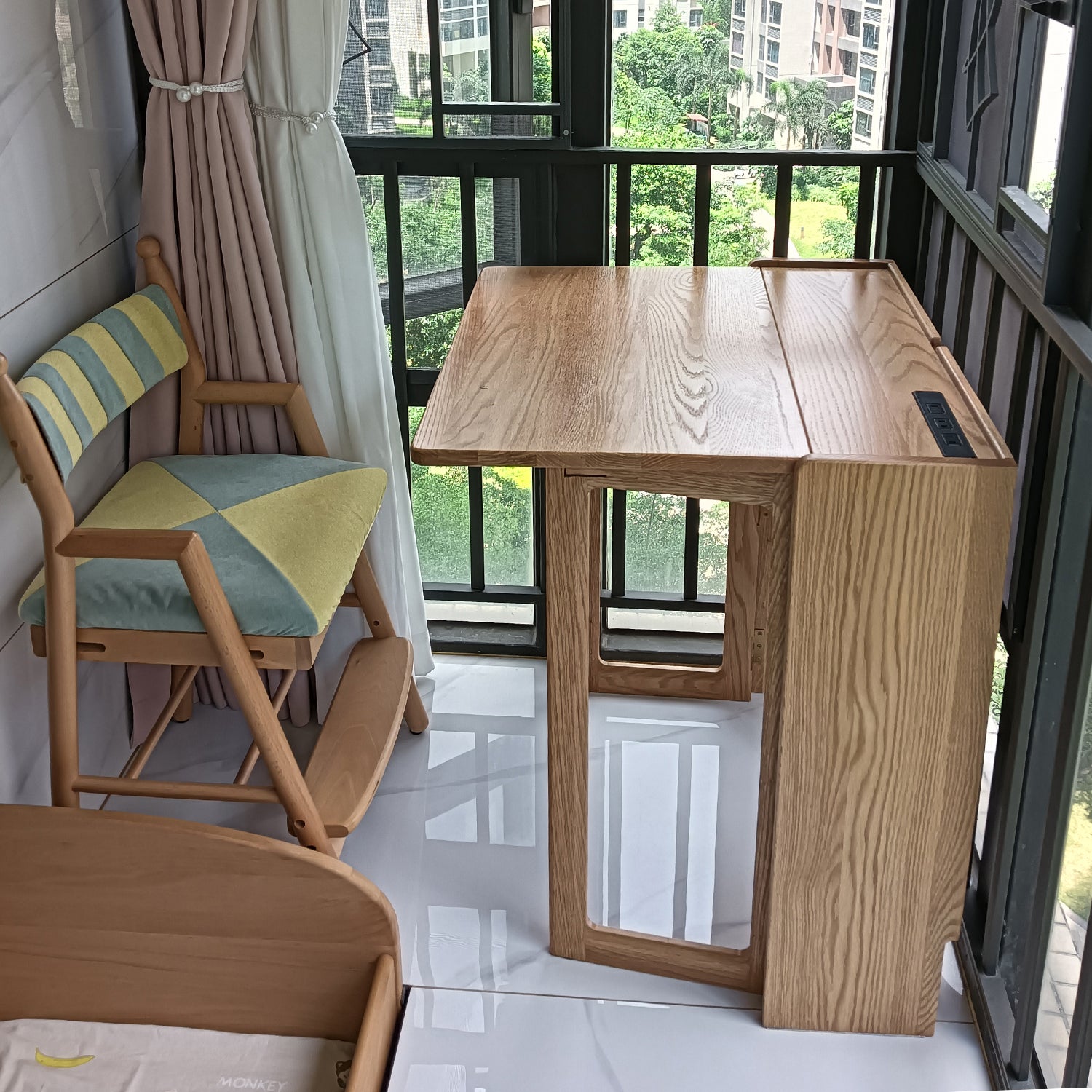 Scandinavian Oak Wood Extendable Study Table JORA – LOFT HOME