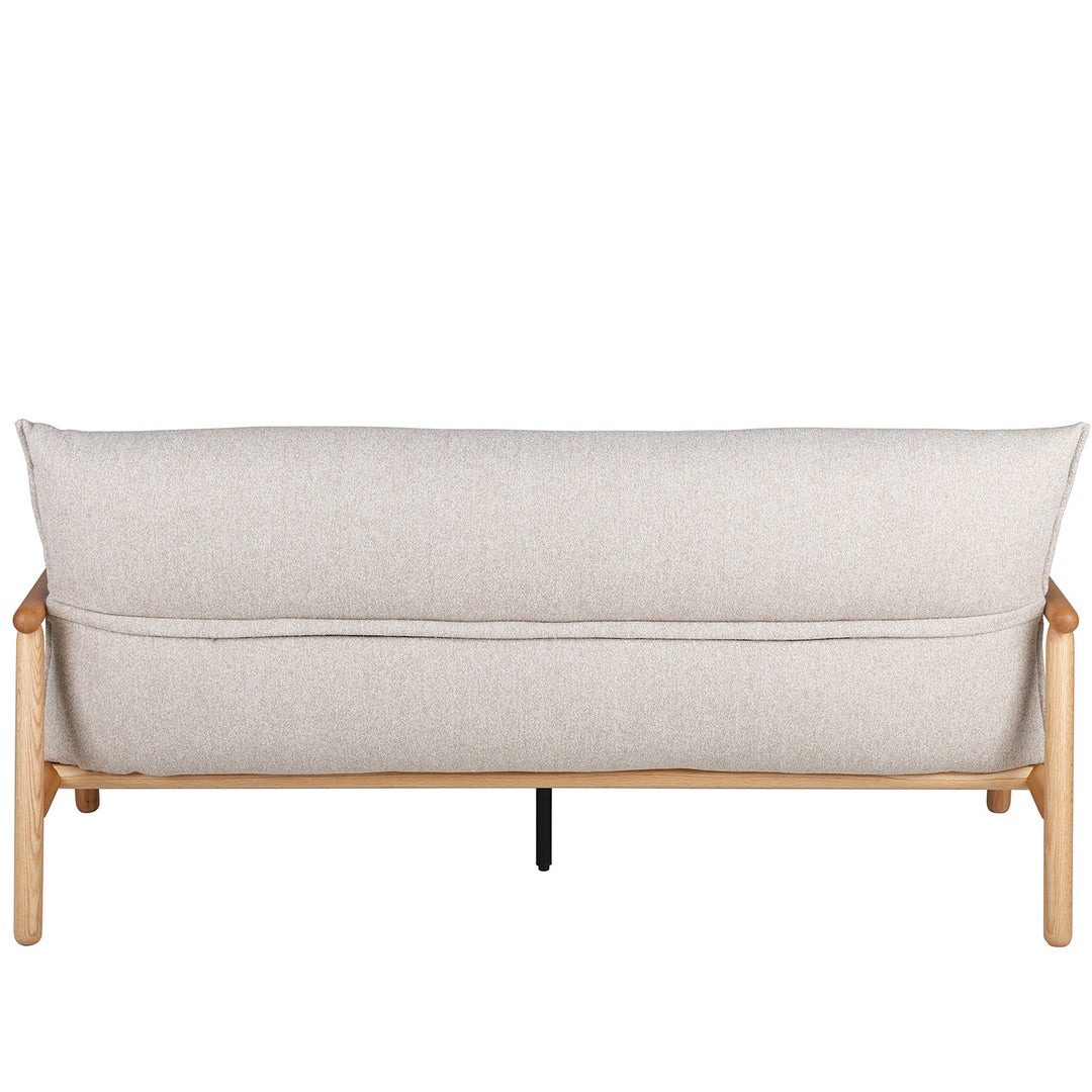 Scandinavian oak wood fabric 2 seater sofa may situational feels.