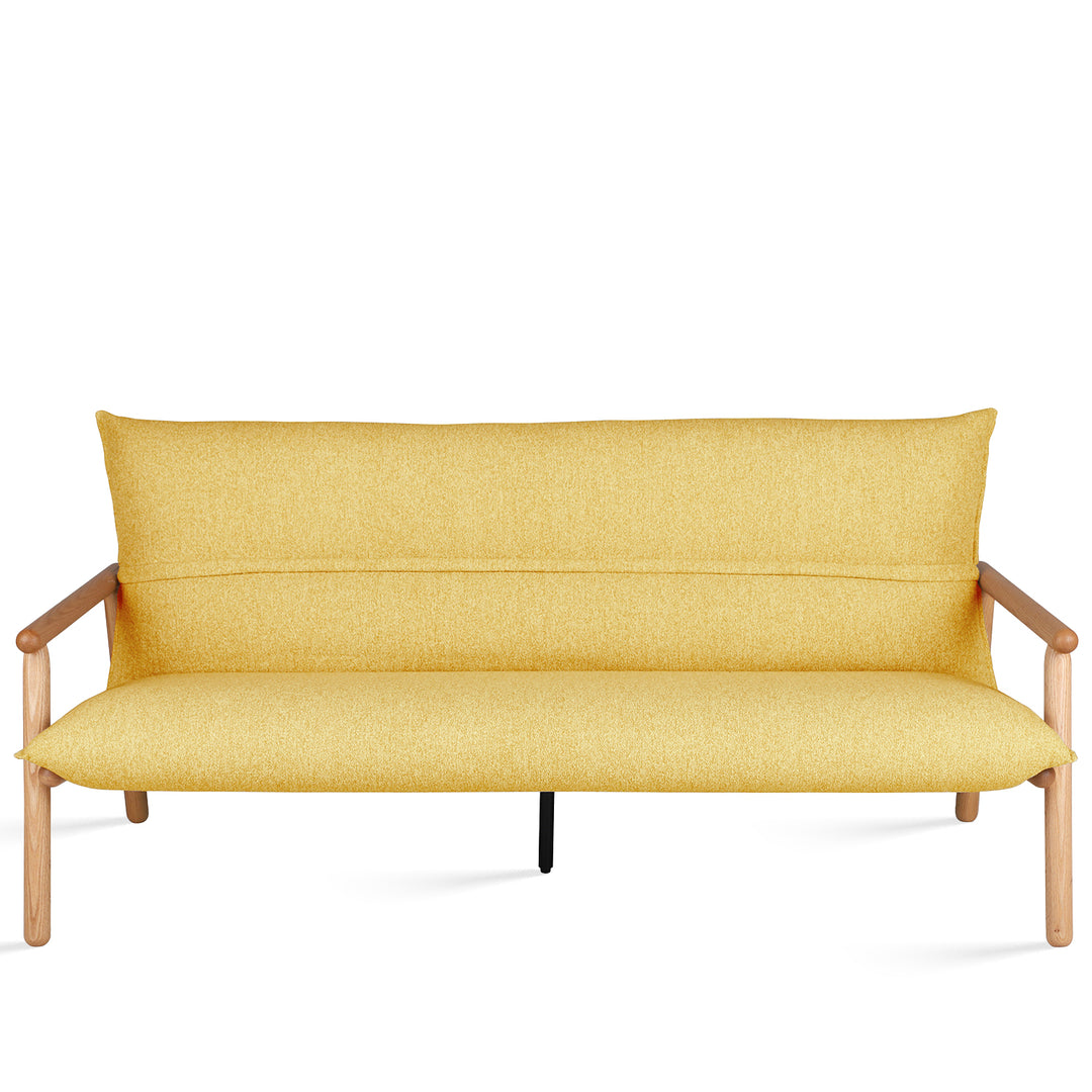 Scandinavian Oak Wood Fabric 2 Seater Sofa MAY