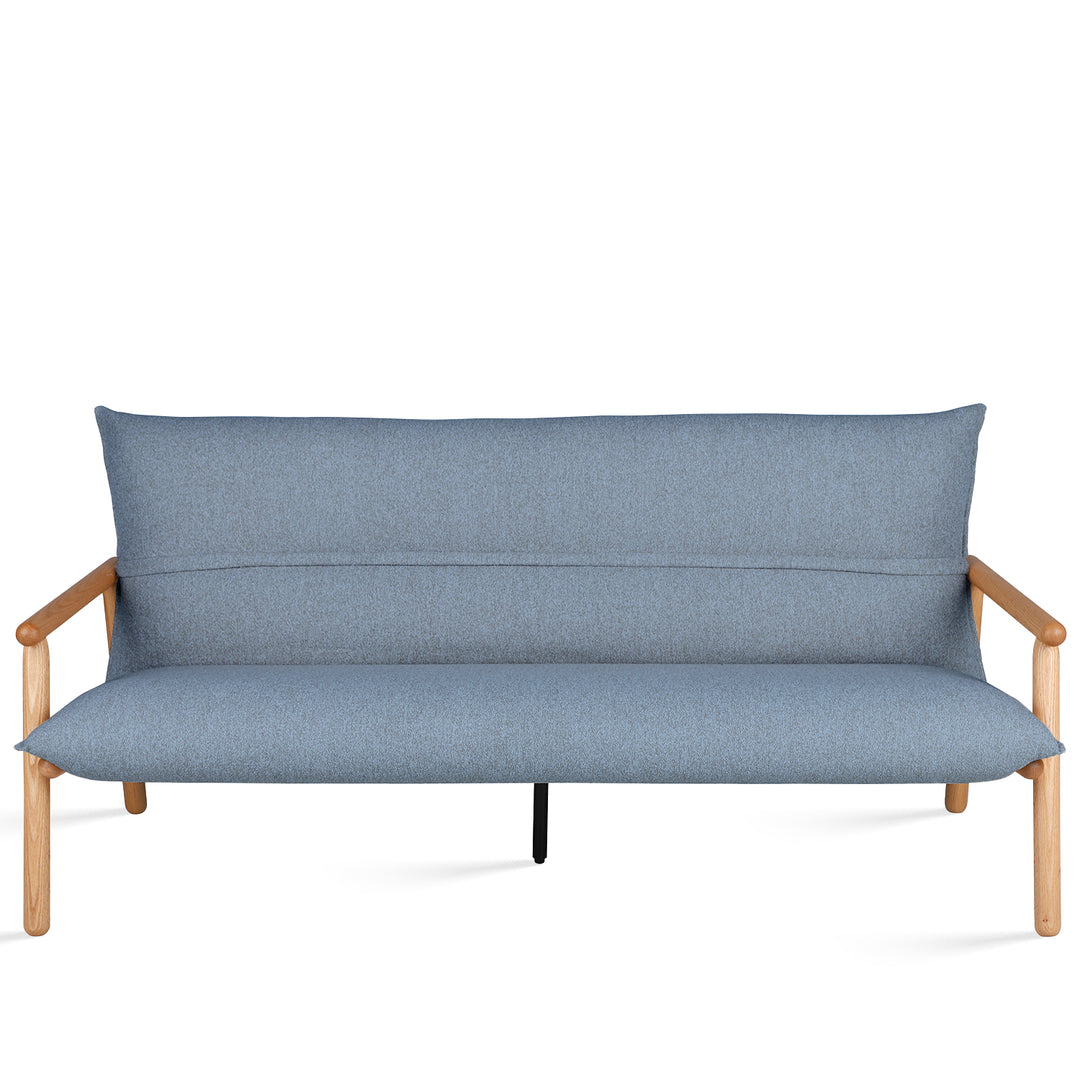 Scandinavian Oak Wood Fabric 2 Seater Sofa MAY