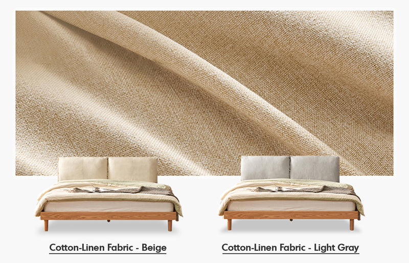 Scandinavian Oak Wood Fabric Bed RUTLAND Color Swatches