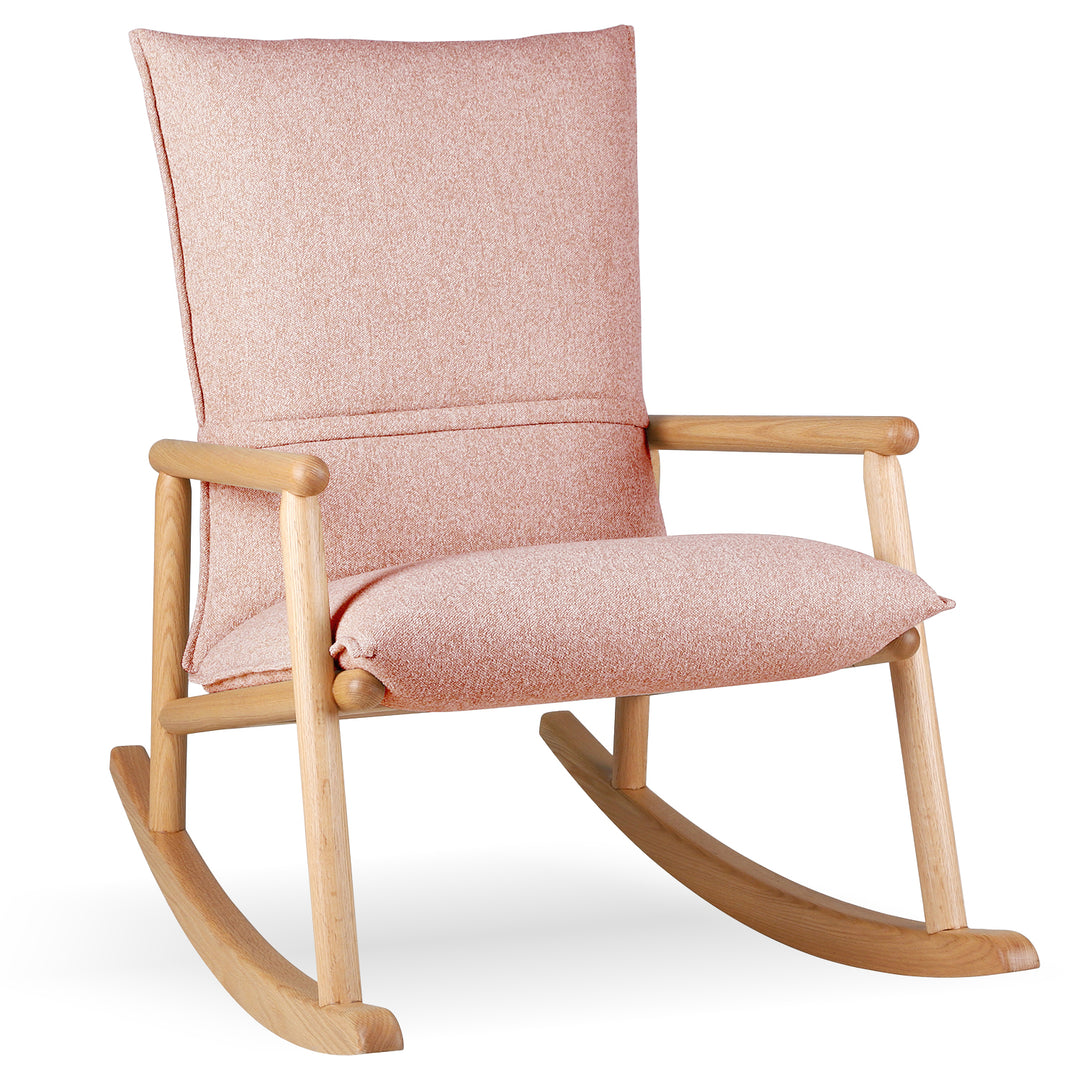 Scandinavian Oak Wood Fabric Rocking Chair MAY