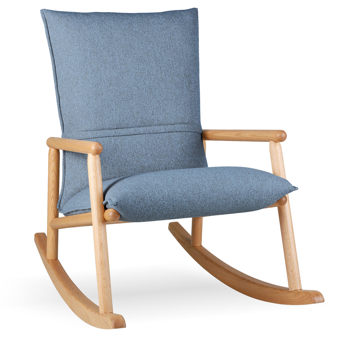 Scandinavian Oak Wood Fabric Rocking Chair MAY