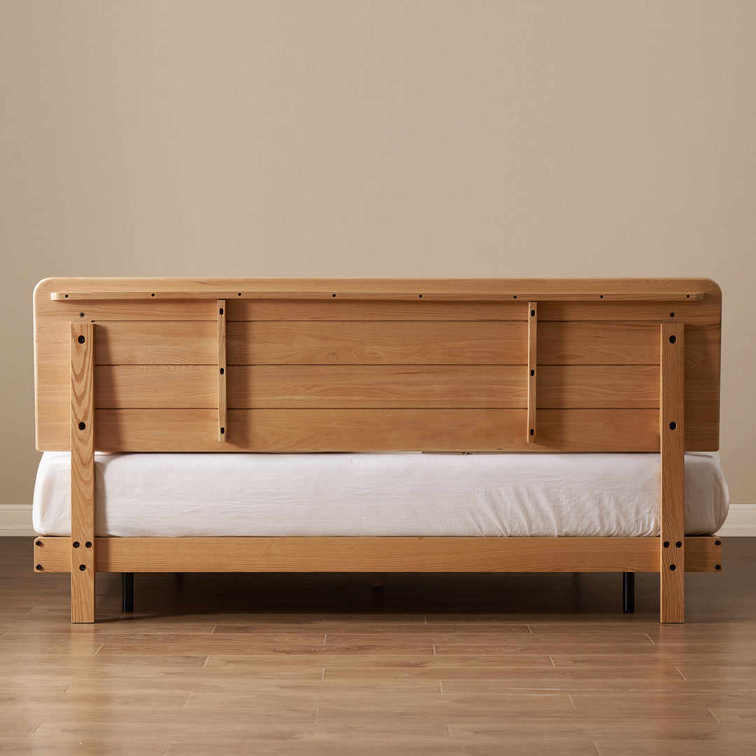 Scandinavian oak wood headboard adjustable bed nora detail 8.