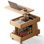 Scandinavian Oak Wood Height Adjustable Coffe Table LIFT
