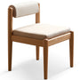 Scandinavian Oak Wood Mixed Weave Fabric Dining Chair PILLAR