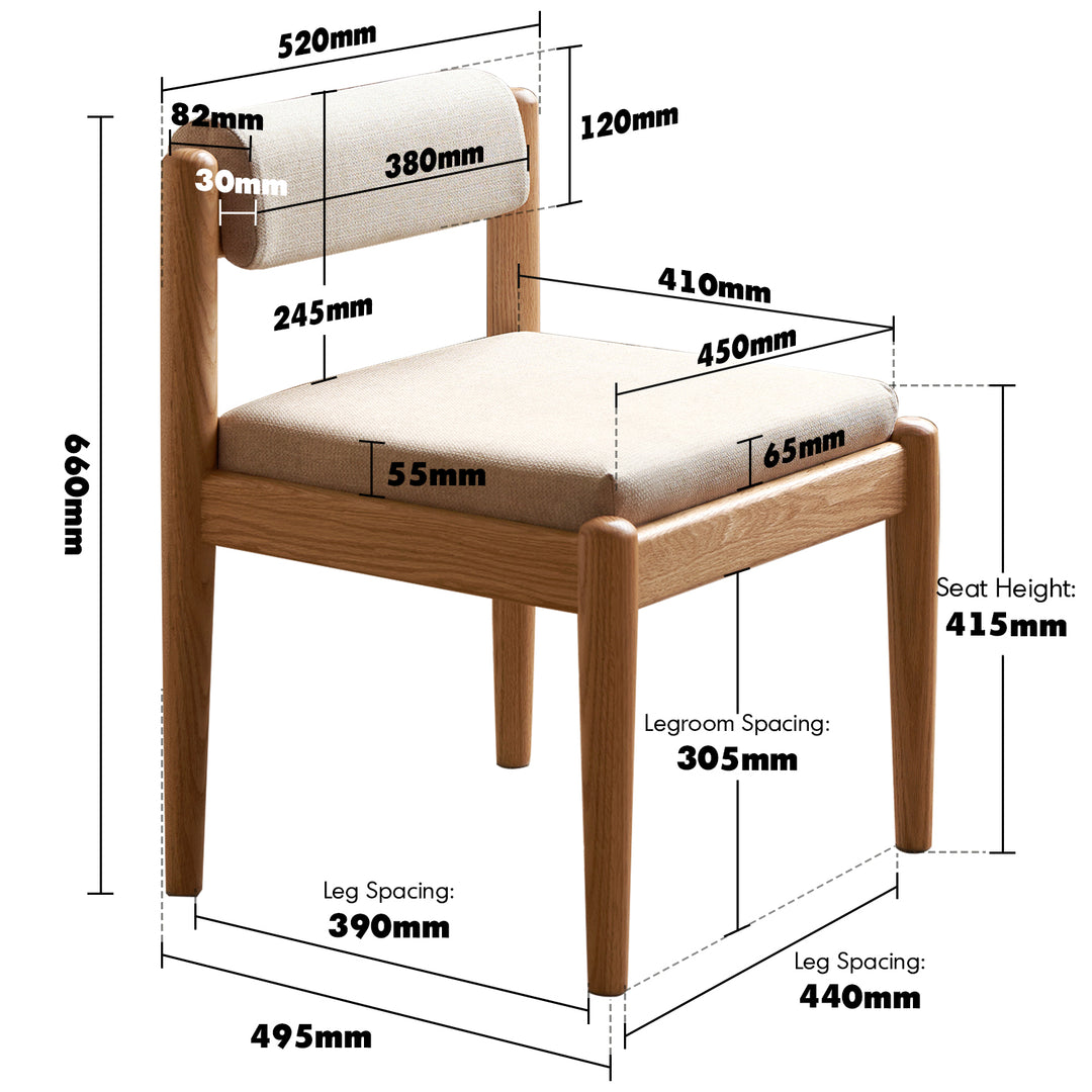 Scandinavian oak wood mixed weave fabric dining chair pillar size charts.