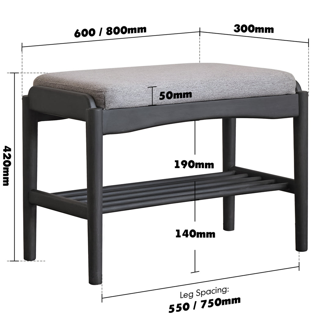 Scandinavian oak wood mixed weave fabric shoe changing bench step size charts.