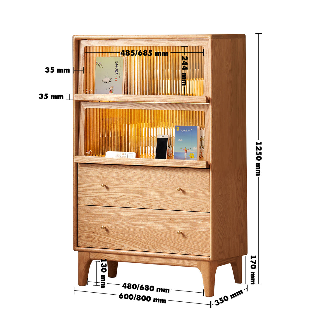 Scandinavian oak wood moru glass chest of drawers cabinet glow size charts.