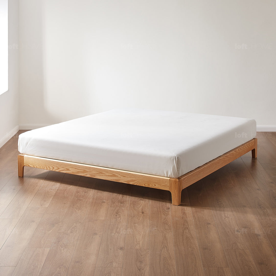 Scandinavian oak wood platform bed etude detail 10.