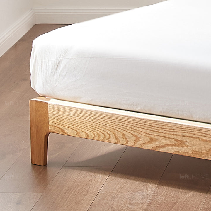 Scandinavian oak wood platform bed etude detail 12.