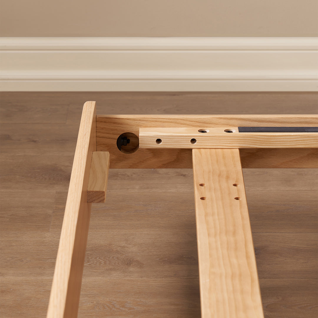 Scandinavian oak wood platform bed nora detail 3.