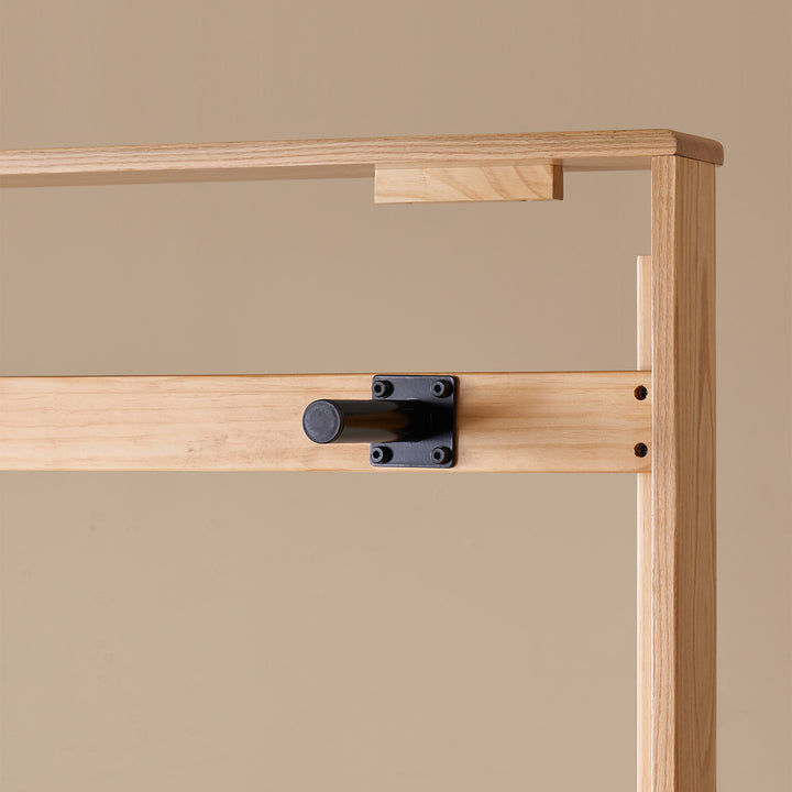 Scandinavian oak wood platform bed nora detail 4.