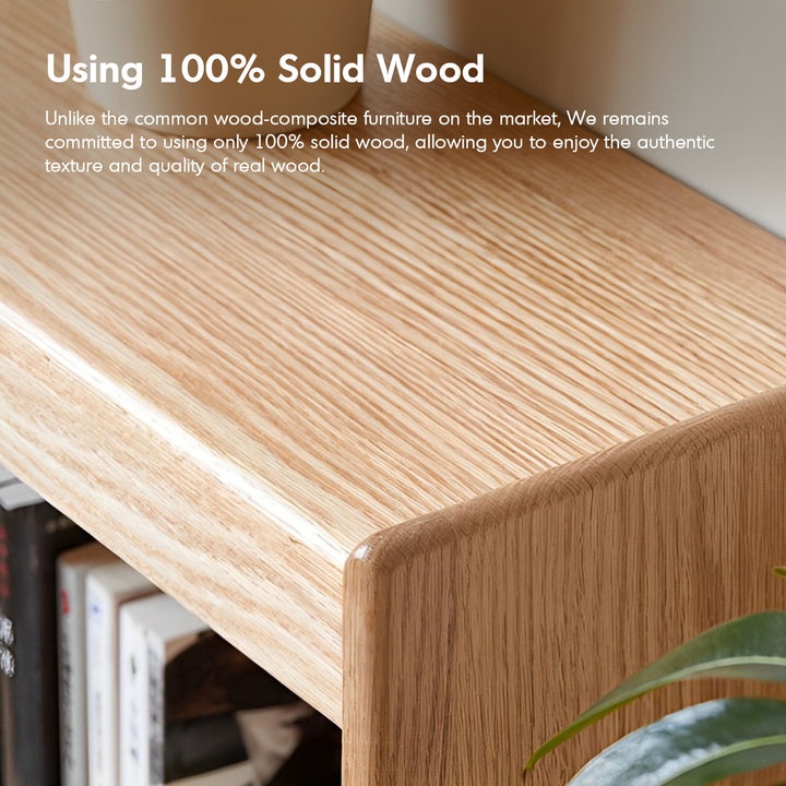 Scandinavian oak wood side shelf bookshelf niva conceptual design.