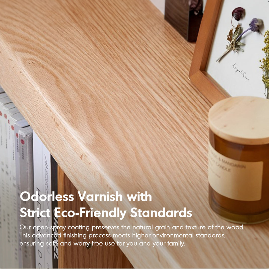 Scandinavian oak wood side shelf bookshelf niva situational feels.