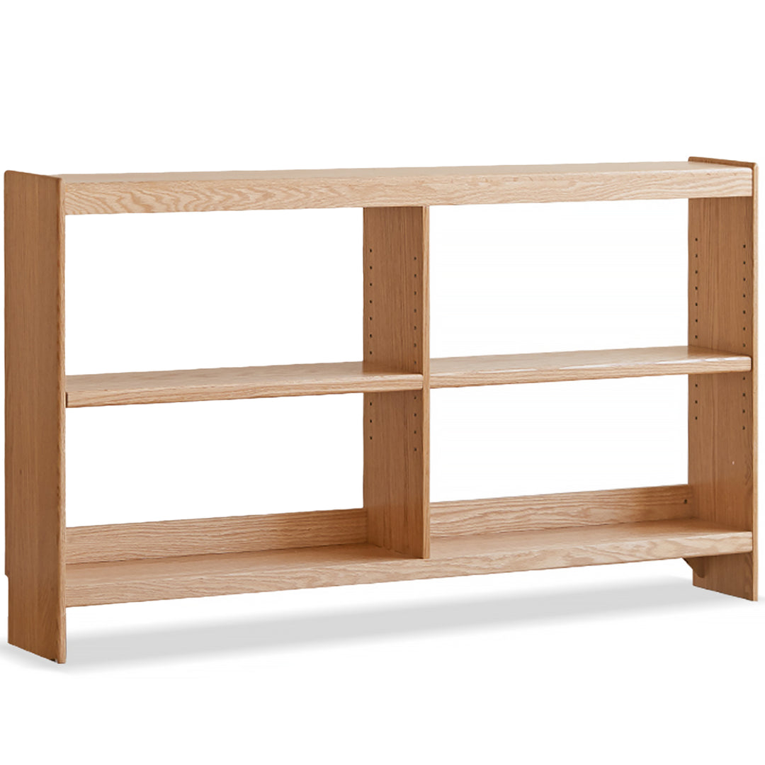 Scandinavian oak wood side shelf bookshelf niva detail 2.