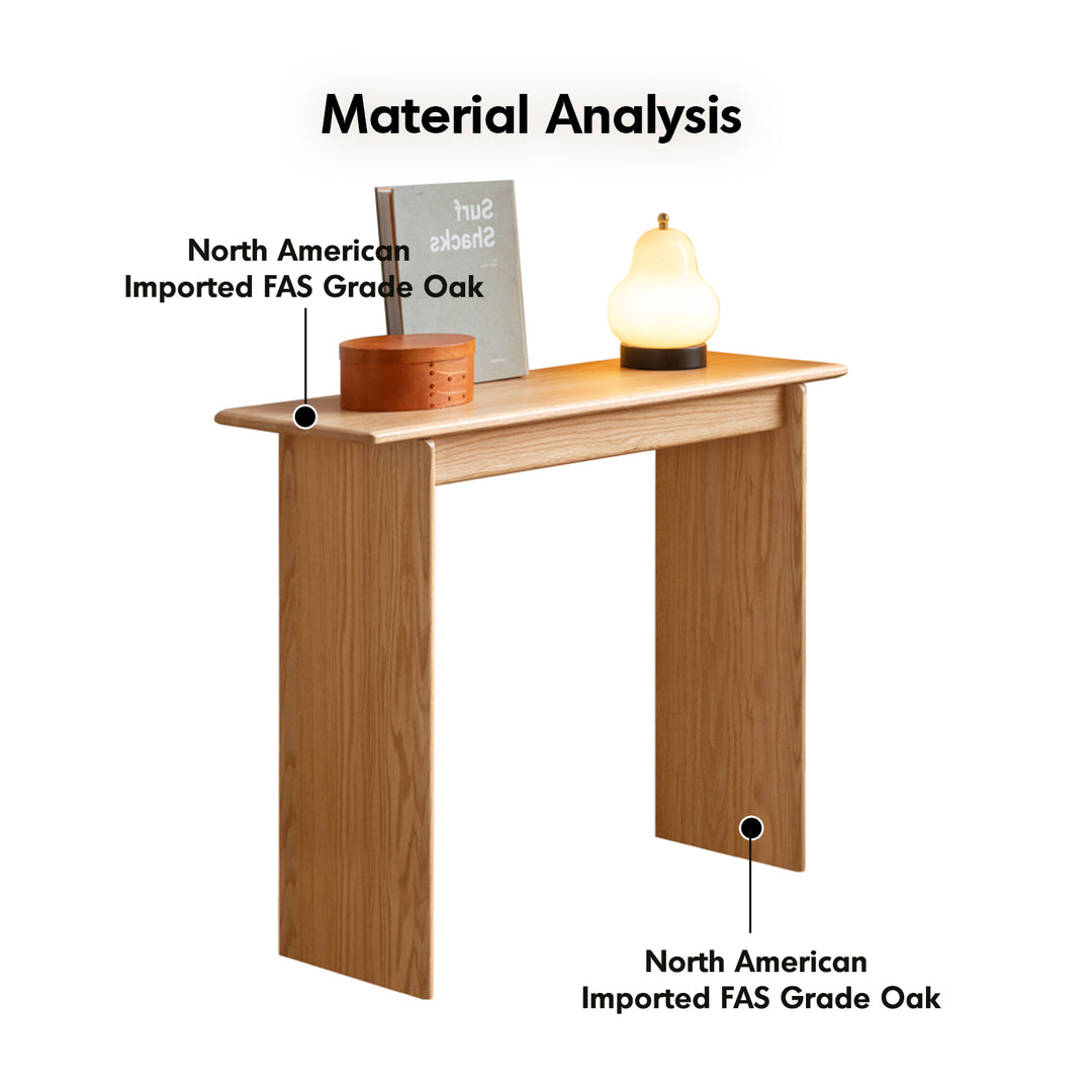 Scandinavian oak wood side table fina detail 1.