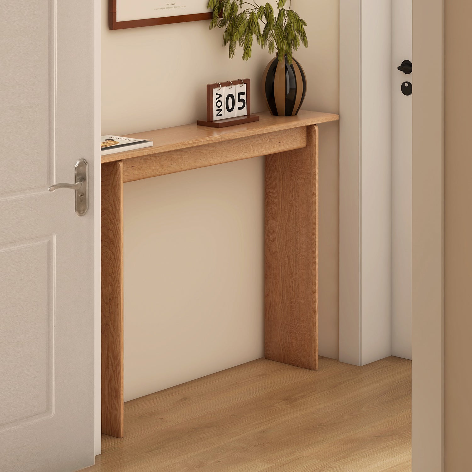 Picture of Scandinavian Oak Wood Side Table FINA – LOFT HOME