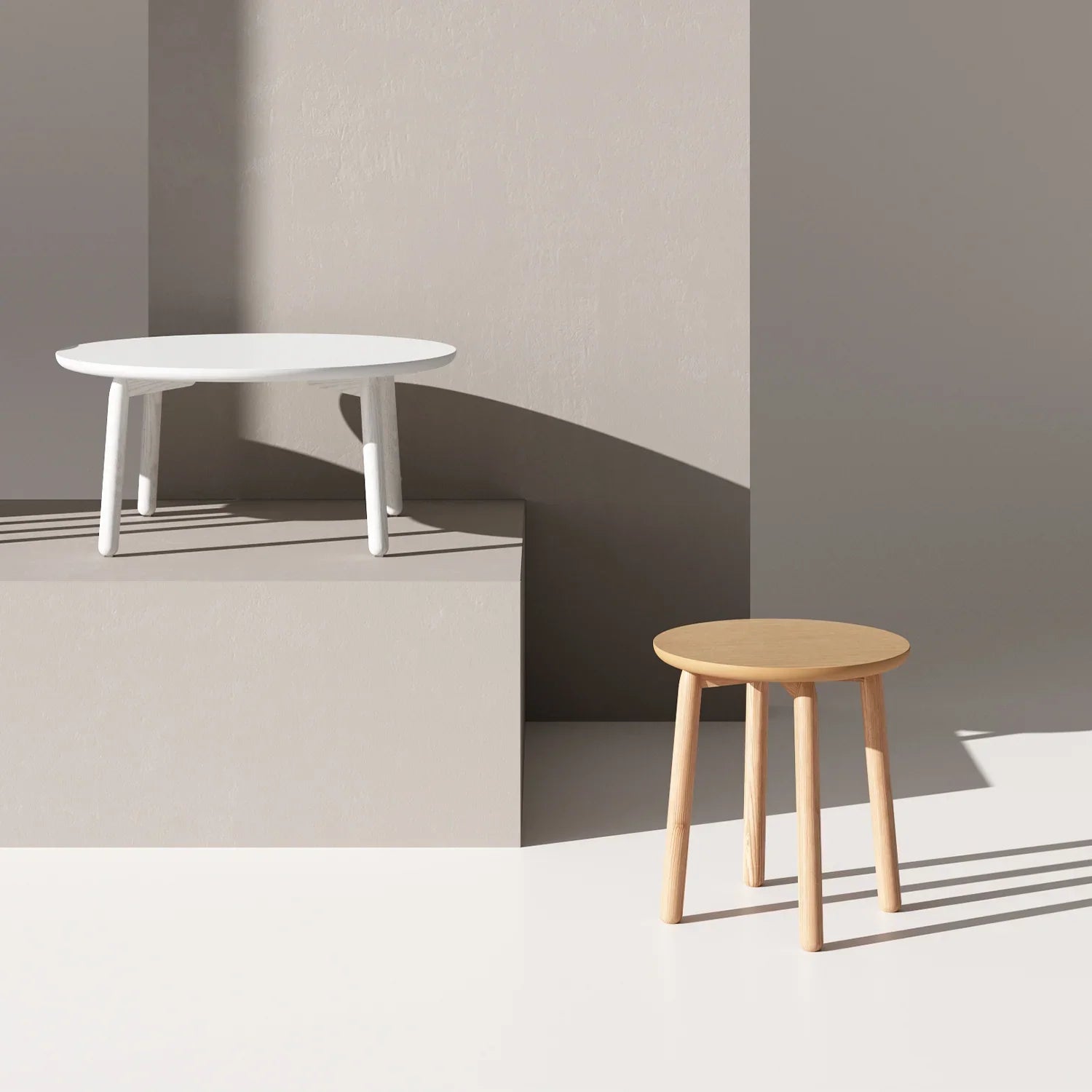 Scandinavian Oak Wood Side Table MAY – LOFT HOME