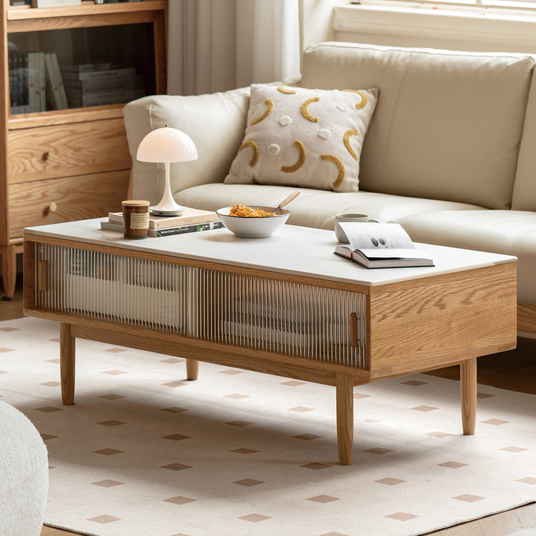 Scandinavian Oak Wood Sintered Stone Coffee Table VISTA Good to Know Preview-1