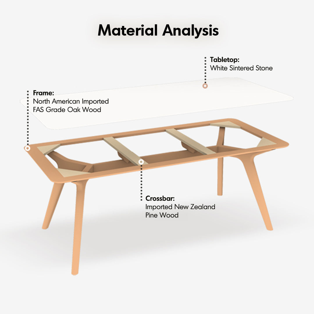 Scandinavian oak wood sintered stone dining table oaksta detail 1.