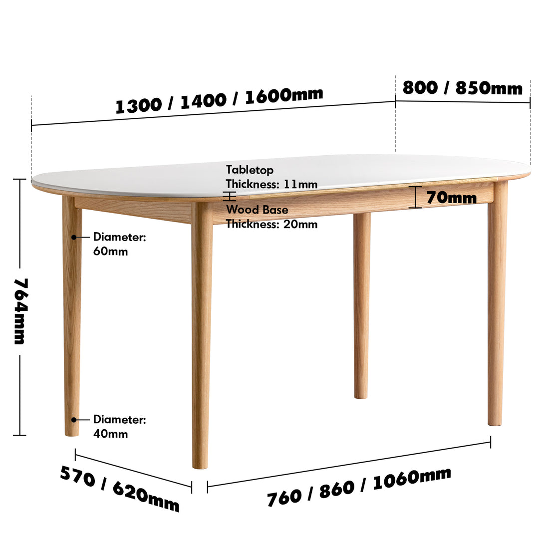 Scandinavian oak wood sintered stone oval dining table nova size charts.