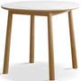 Scandinavian Oak Wood Sintered Stone Round Dining Table ORB
