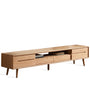 Scandinavian Oak Wood Sliding Door TV Console LINEA