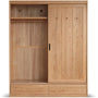 Scandinavian Oak Wood Sliding Door Wardrobe With Drawers ALIGN