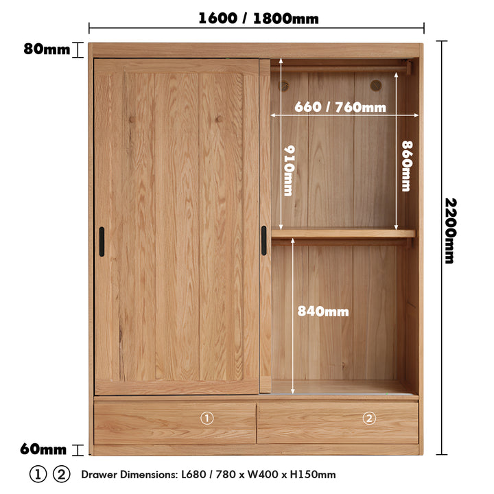 Scandinavian oak wood sliding door wardrobe align color swatches.