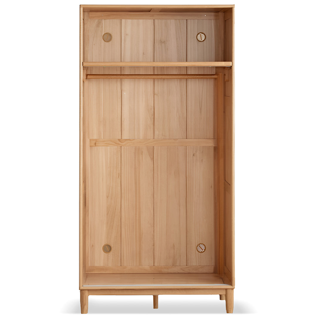 Scandinavian oak wood sliding door wardrobe edge detail 8.