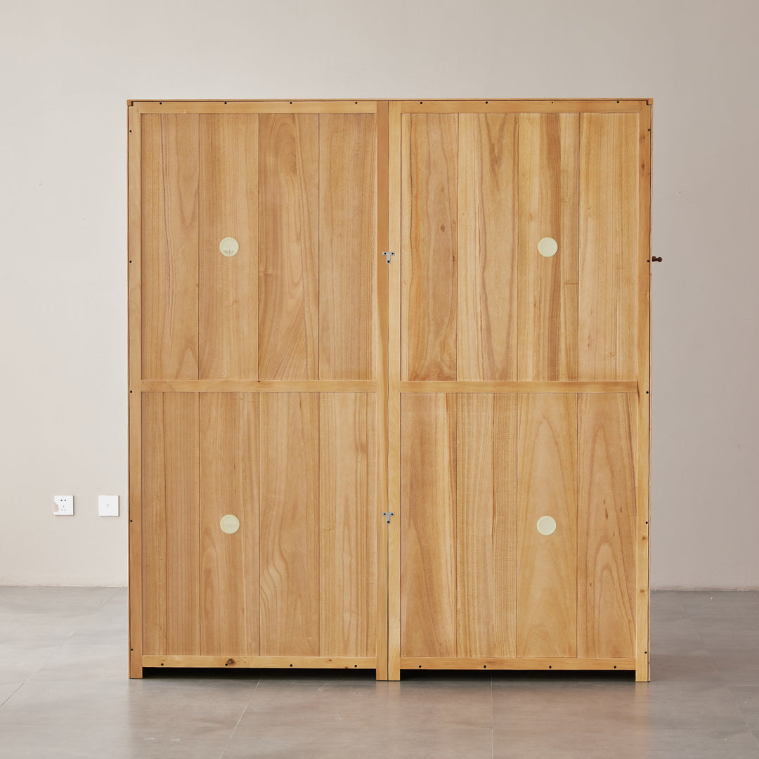 Scandinavian oak wood sliding door wardrobe oakley detail 8.