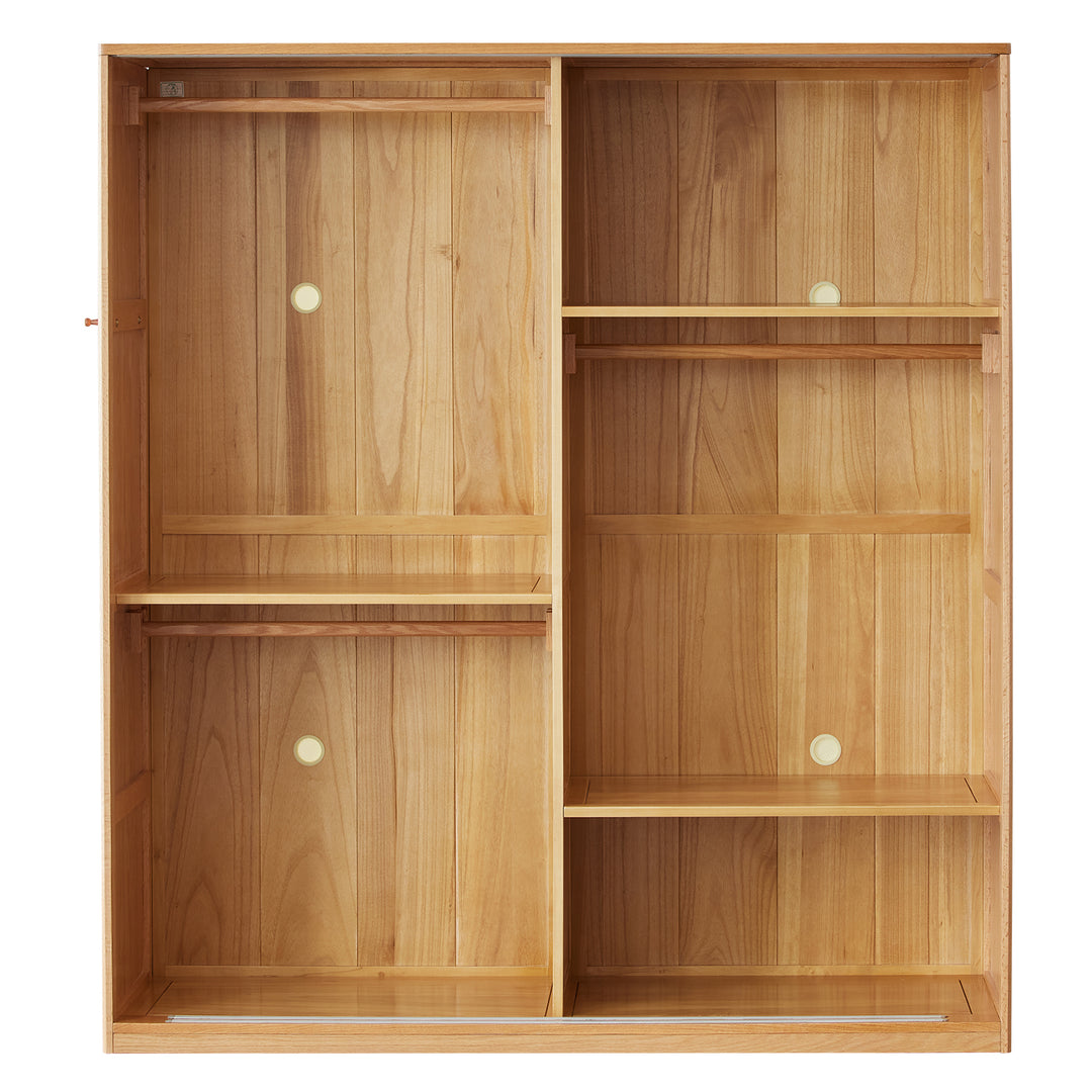 Scandinavian oak wood sliding door wardrobe oakley detail 9.