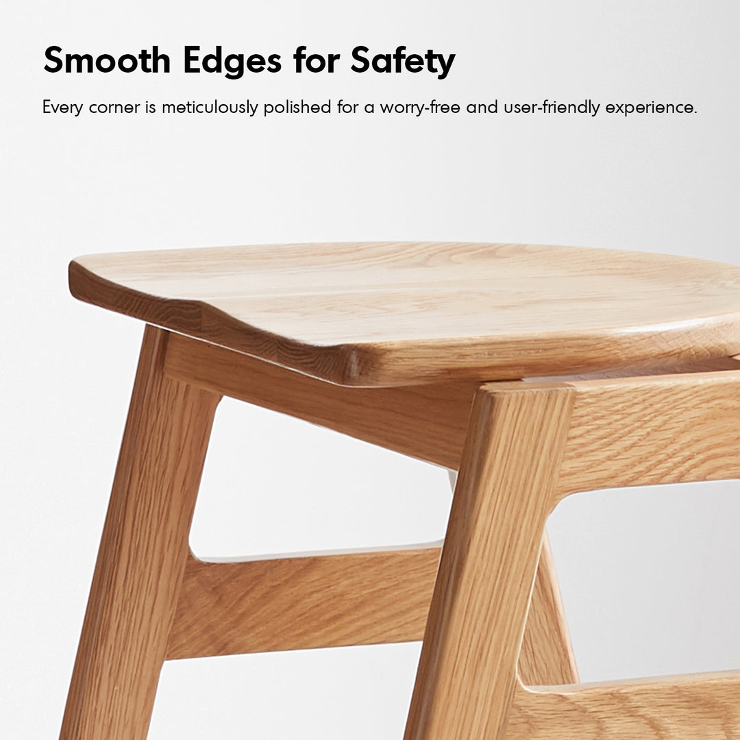 Scandinavian oak wood stackable bar stool stacko conceptual design.