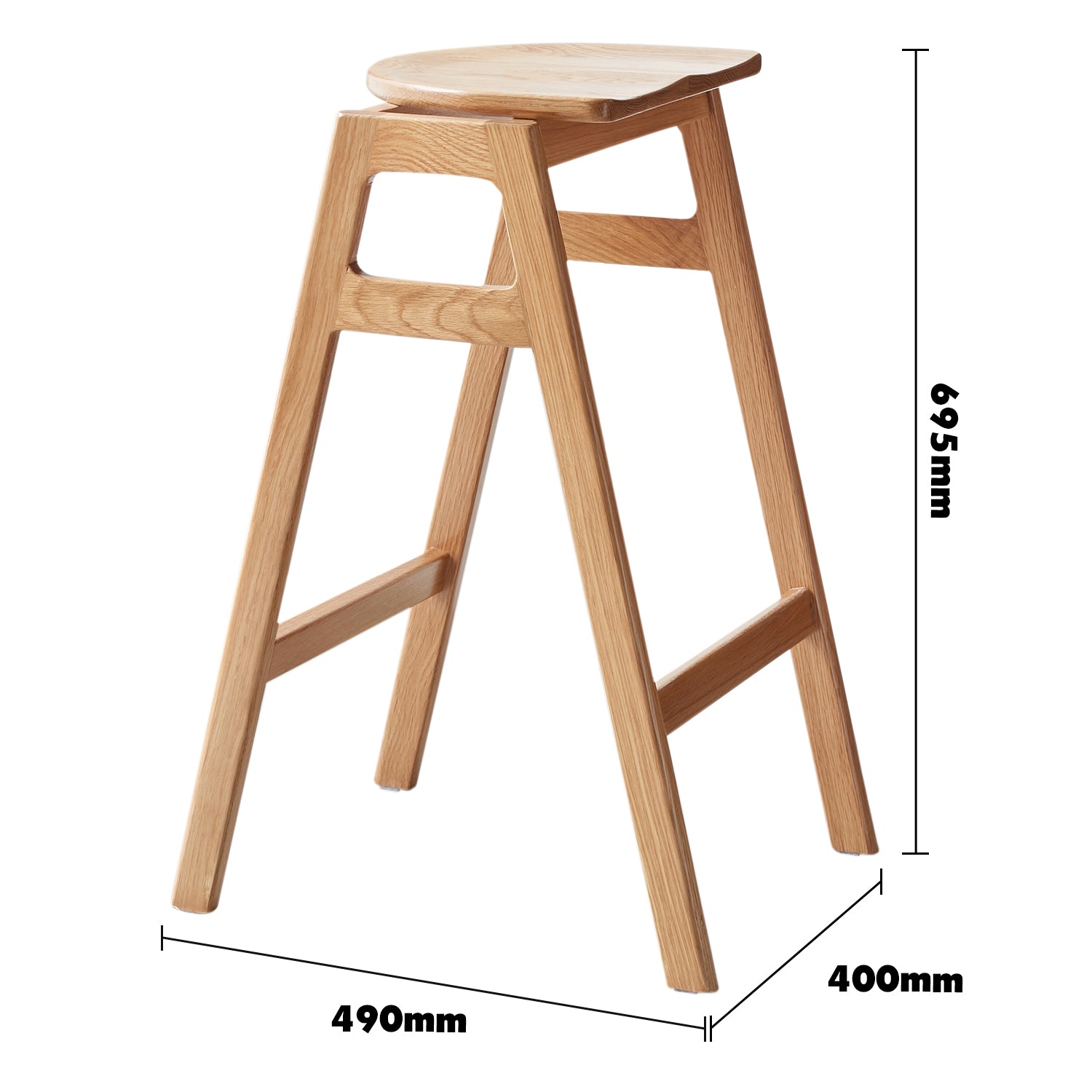 Stackable Stools Timber Scandinavian Oak Wood Stackable Bar Stool STACKO – LOFT HOME